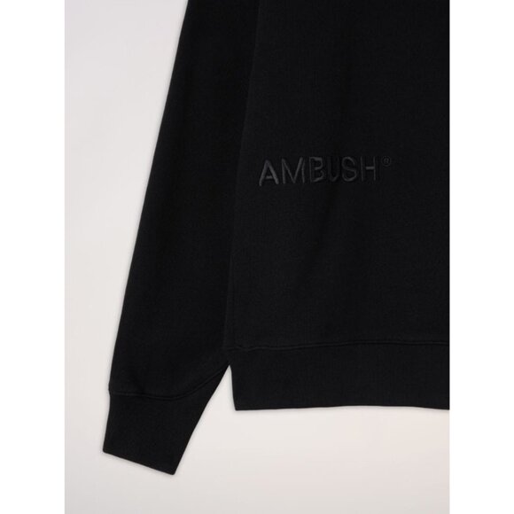 AMBUSH LOGO CREW NECK BLACK SWEATSHIRT SIZE L - Picture 2 of 9